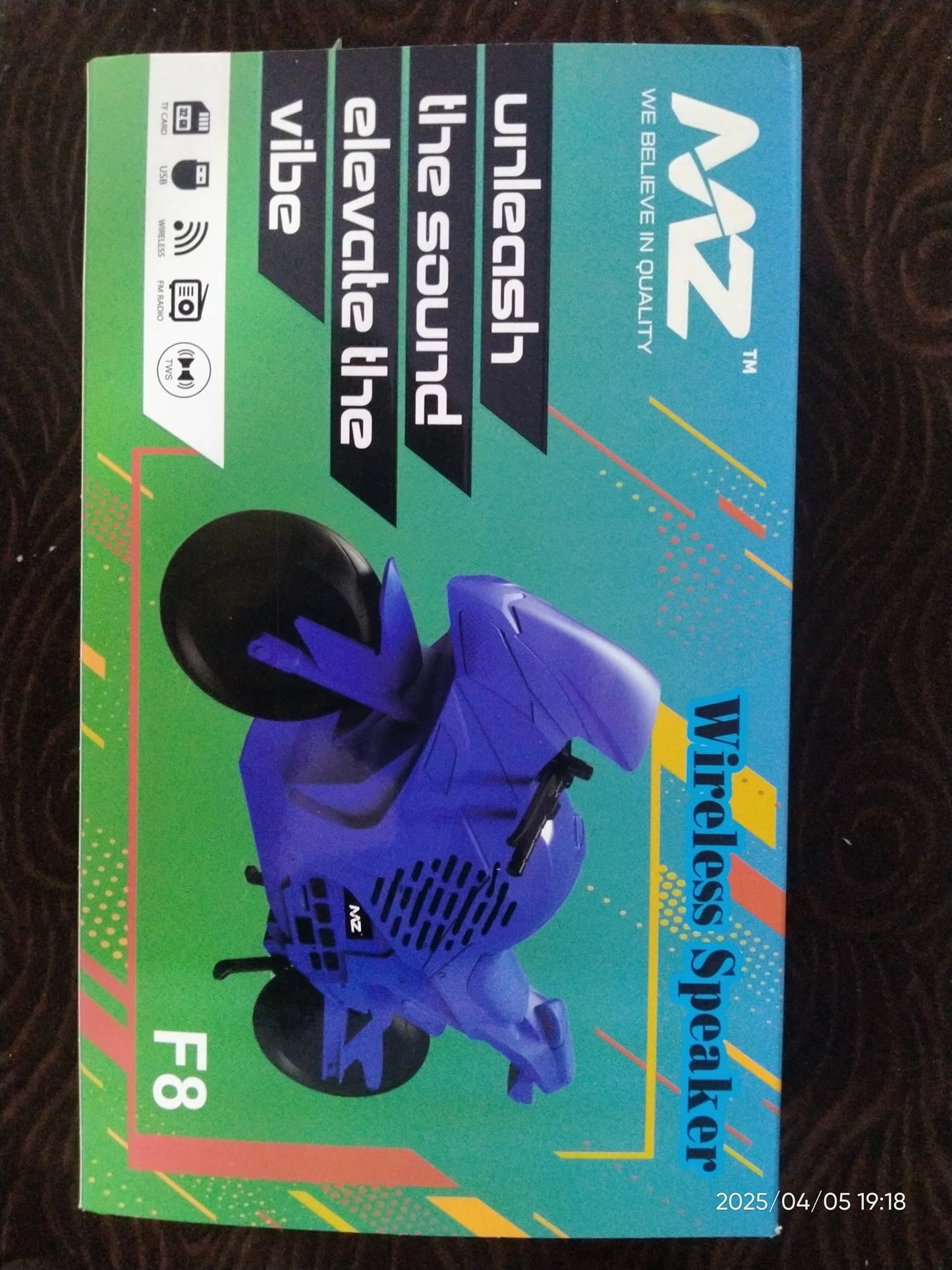 MZ F8-BLUETOOTH PORTABLE SPEAKER-Dynamic Thunder Sound 1200mAh, Sports Bike Design 5 W Bluetooth Speake